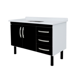 Gabinete Flex Branco/Preto MGM